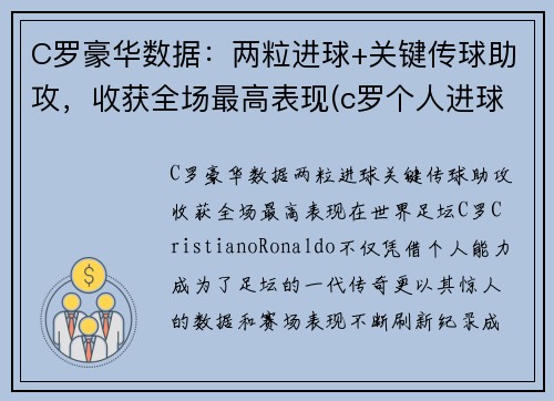 C罗豪华数据：两粒进球+关键传球助攻，收获全场最高表现(c罗个人进球)